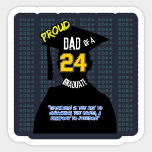 Proud Dad of a 2024 Graduate Sticker